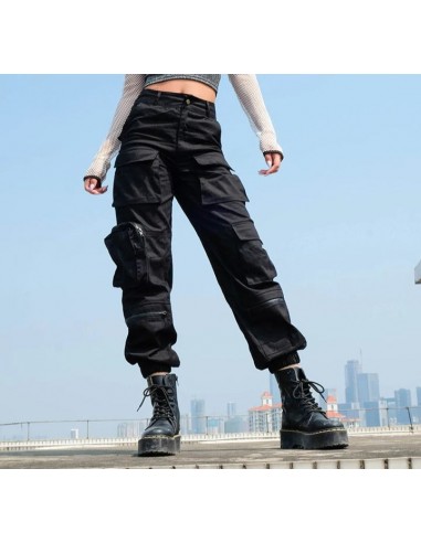 Pantalon gothique femme cyberpunk style militaire