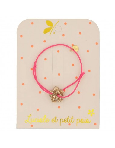 Bracelet Cordon Elastique Rose Fuchsia