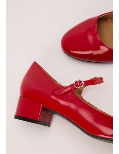 Alba-Cuir brillant rouge