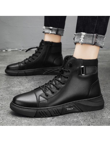 Bottines décontractées en cuir pour homme