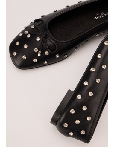 Carmen-Cuir Noir Studs Diamonds