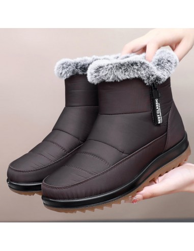 Bottes chaudes doublée à enfiler pour femmes