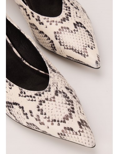 Marta-Cuir façon Python Noir et Blanc