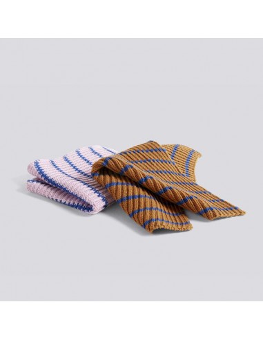 HAY KITCHEN CLOTH 2 PCS - Stripe Blue, Brown Pink