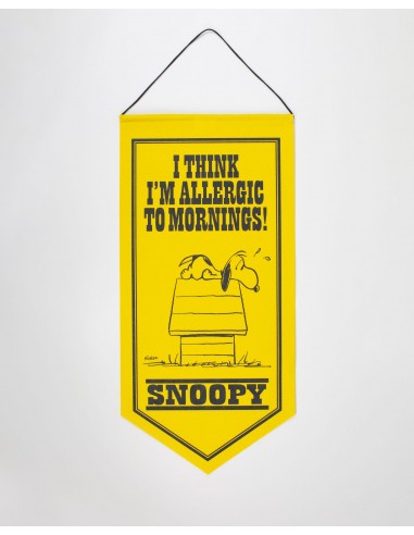 Snoopy Drapeau - Allergie to Mornings Pennant