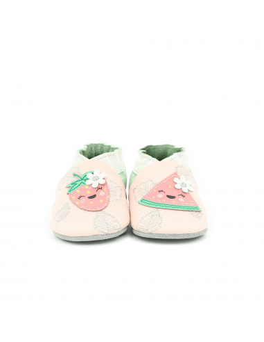 Chaussons Fruit's Party Rose Clair Vert Clair