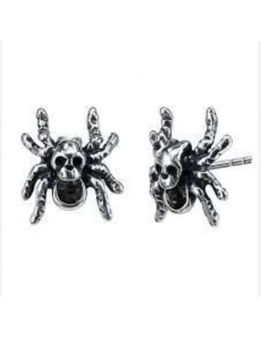 Boucles d'oreilles gothiques araignée squelette